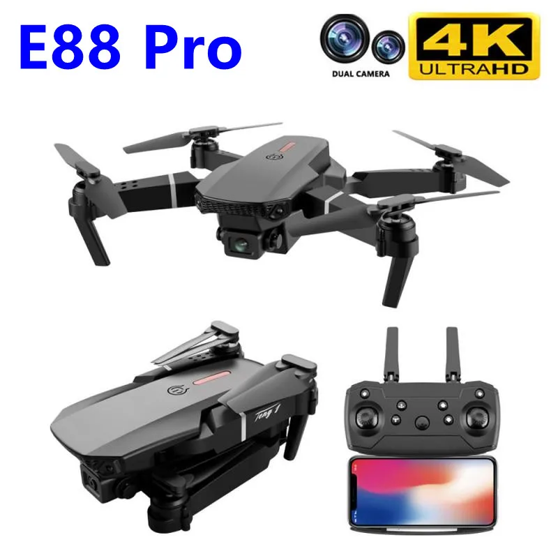

E88 Pro Дрон WiFi Fpv 4K HD Дрон с камерой складной в реальном времени строительный Вертолет игрушки дропшиппинг