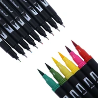 fineliner dual tip brush art markers pen 12 colors watercolor pens for drawing painting calligraphy art supplies