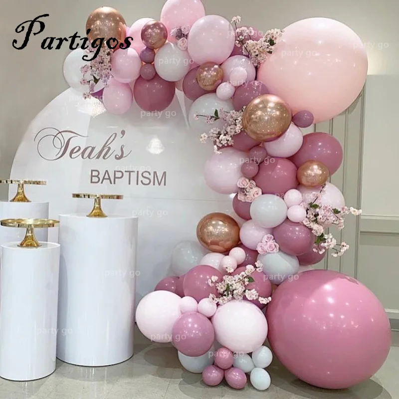 Воздушные шары макарон арочный комплект пастельные серые розовые воздушные