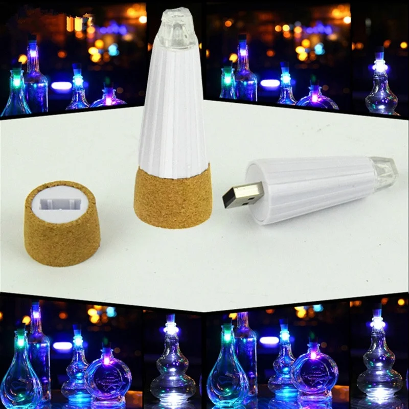 2021 перезаряжаемый светящийся USB Круглый фонасветильник для вина теплый белый