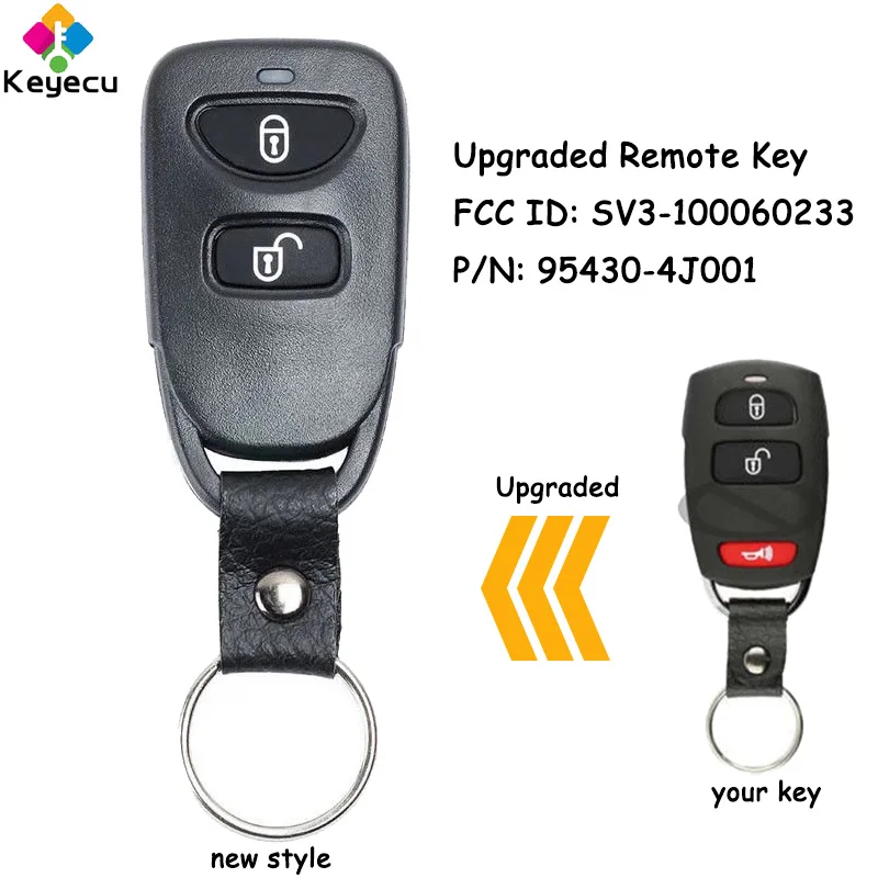 

KEYECU Upgraded Remote Key With 3 Buttons for Kia Sedona 2006 07 08 09 for Hyundai Entourage 2007 2008 Fob FCC ID: SV3-100060233
