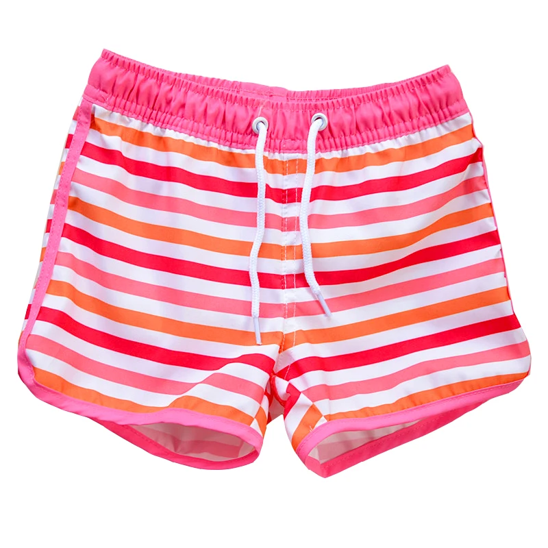 Детские розовые пляжные шорты в полоску для девочек 2 14 лет 1 шт. купальник