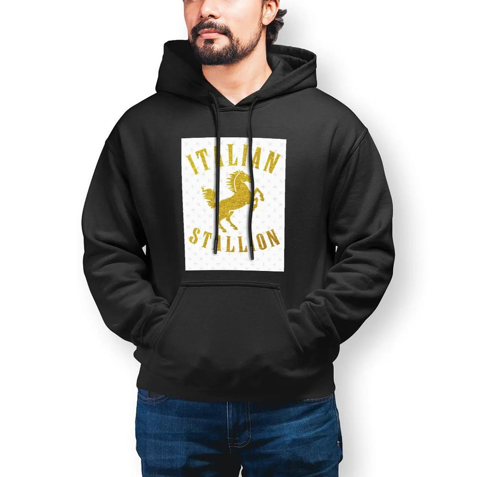 

Horse Hoodie Outdoor Autumn Hoodies Nice Long Sleeve Cotton Pullover Hoodie Men XXXL