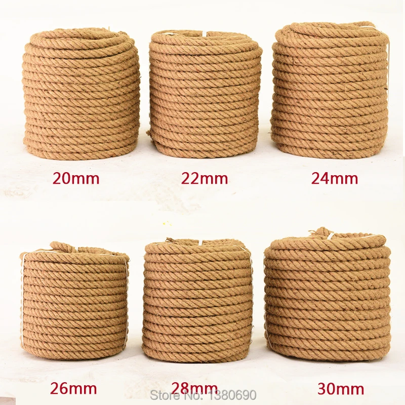Тонкая пеньковая веревка ручной работы 16 мм 22 10 м товары для рукоделия