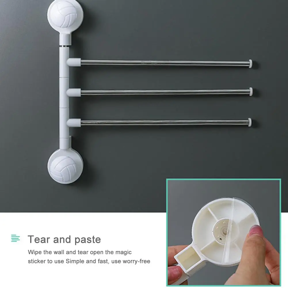 Вешалка для полотенец из нержавеющей стали вращающаяся на 360 градусов вешалка с