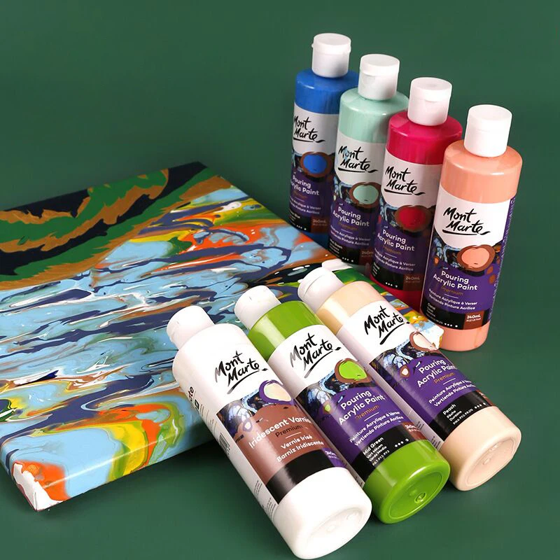 

120/240 ML 1 Piece Liquid Pigment Acrylic Paint Set Acrylic Canvases For Diy Graffiti Fluid Hand Painted Silicone Oil Drawing Ar