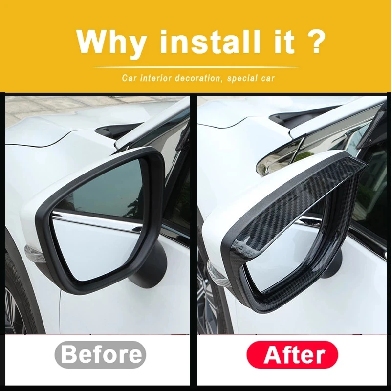 

For Mitsubishi Eclipse Cross 2018 2019 2020 ABS Car Rearview Mirror Eyebrow Fame Shield Cover Trim Car Styling Accessories