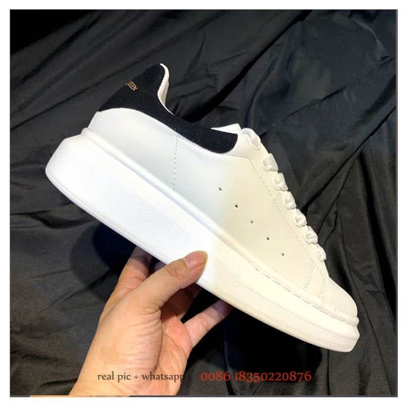

Original High quality Alexanders Designer wedges white Tenis shoes Platform trainers for men and woman casual Mcqueens sneakers