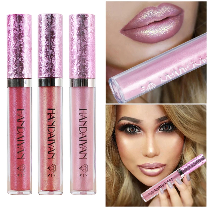 Блестящая розовая Русалка водостойкая блеск для губ мерцающий длительная жидкая