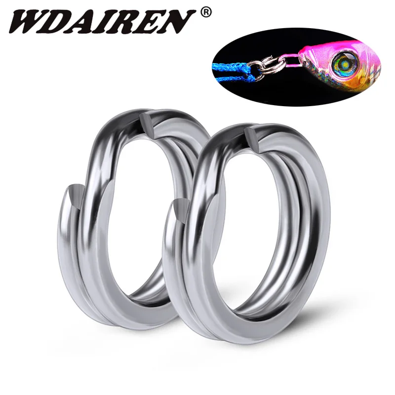 

100pcs/Lot Stainless Steel Fishing Split Ring For Blank Lures Bait Double Circle Loop Connector Carp Fishing Accessories