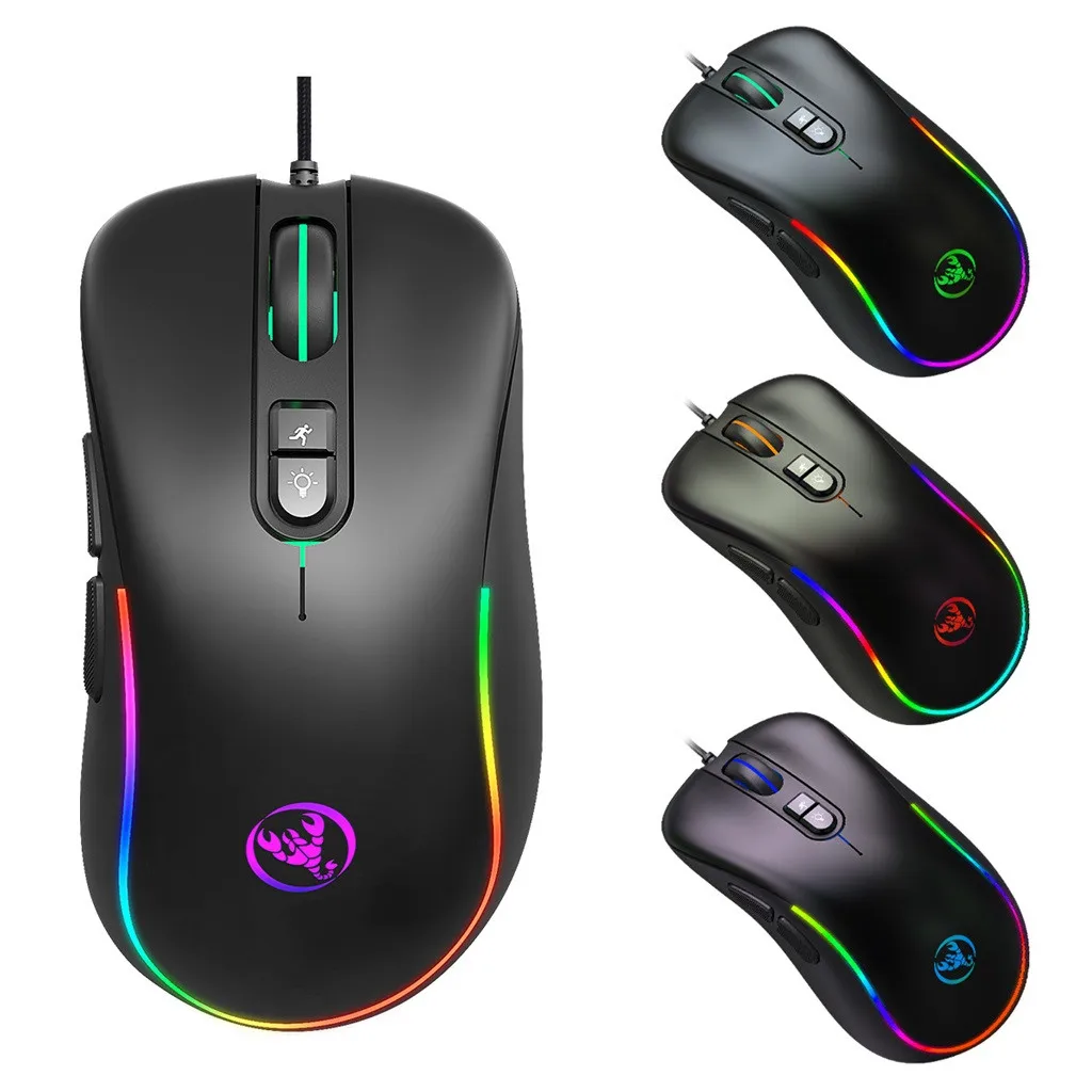 

Professional Gaming Mouse Usb Wired 6400dpi Adjustable Gaming Mouse Mice Low Noise Ergonomic Computer Silent For Pc Laptop