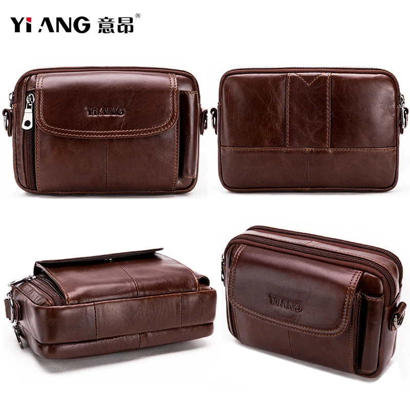 Винтажная мужская сумка мессенджер из натуральной кожи Мужская мини Дорожная