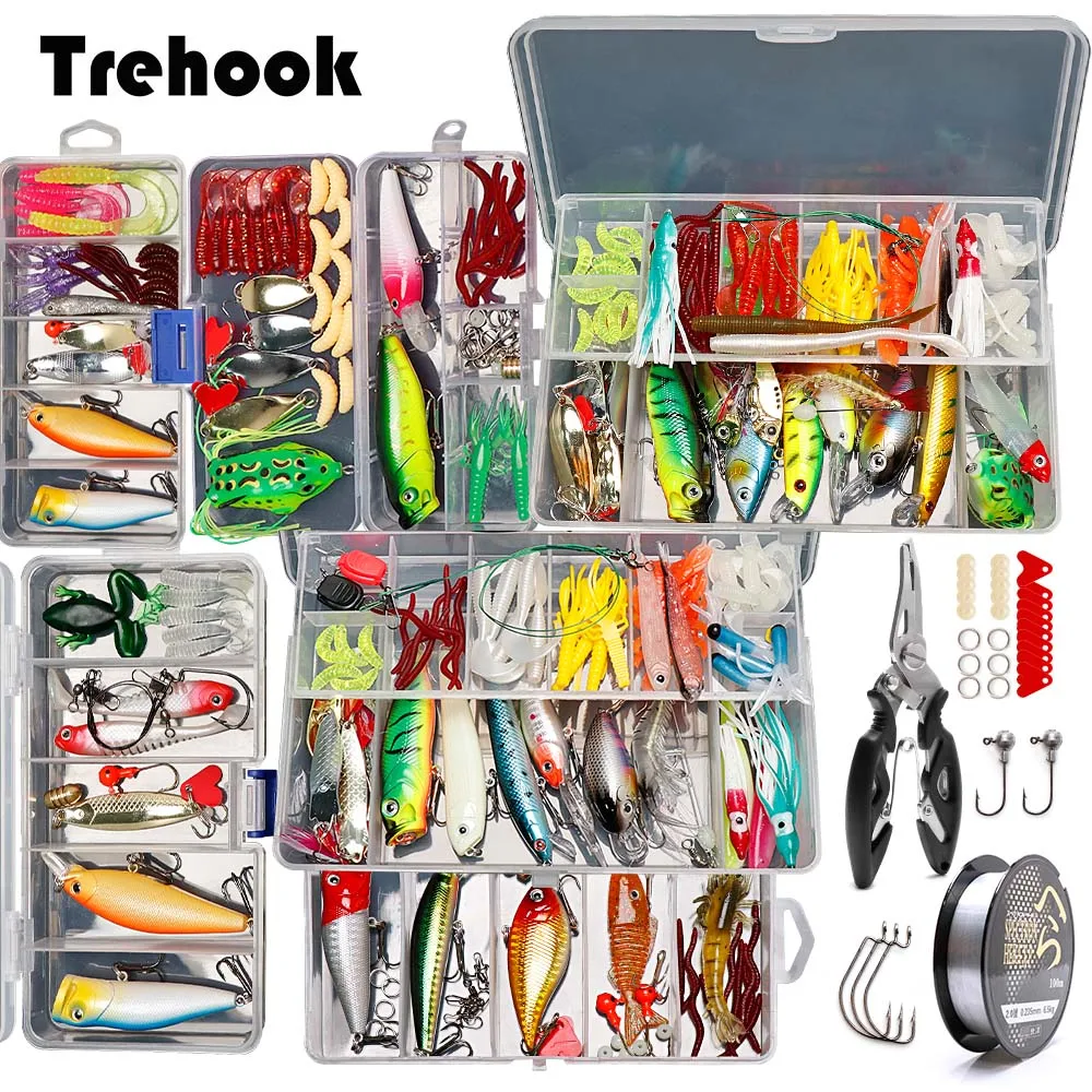 Рыболовные приманки TREHOOK 18 280 шт. набор воблеров для рыбалки включает в себя
