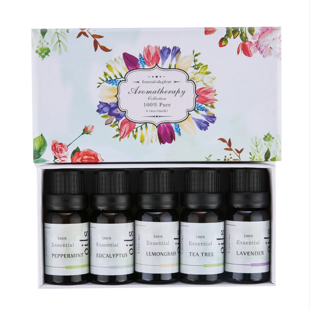 

Essential Oils Gift Set, for Diffuser/Humidifier/Home/Office/Car, 100% Pure & Therapeutic Grade Aromatherapy Oil 5Pcs/set