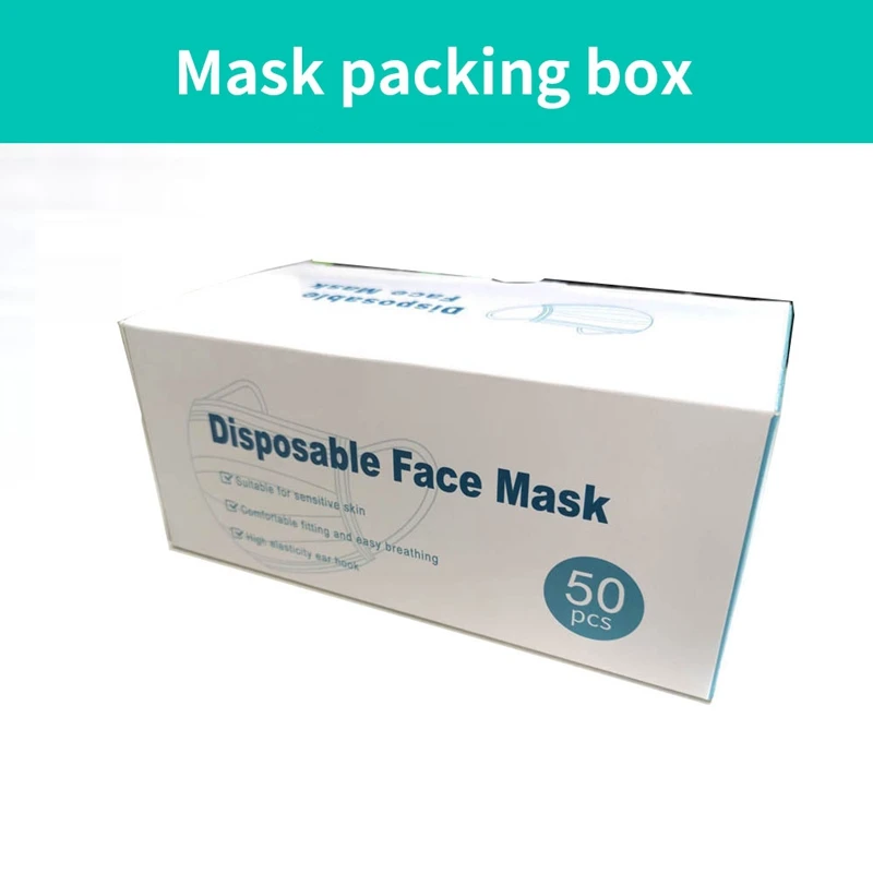 

20Pcs Disposable Mask Box Accommodate 50 Mask Boxes English Box Printed in English