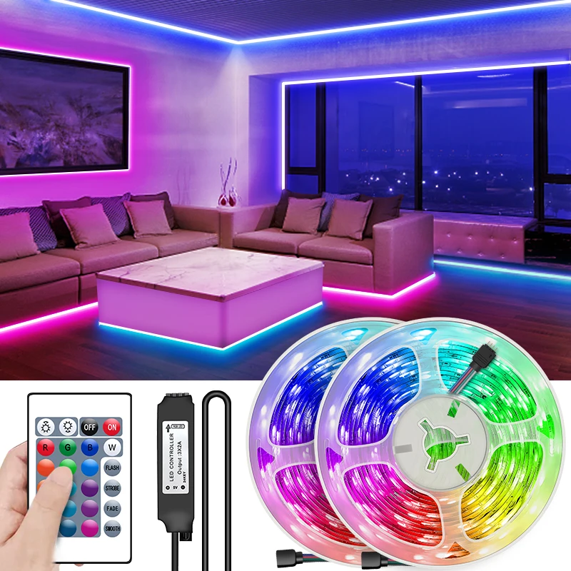 15 м/20 М 5050 RGBWW цветных (RGB) светодиодных лент светильник Водонепроницаемый ленты RGB