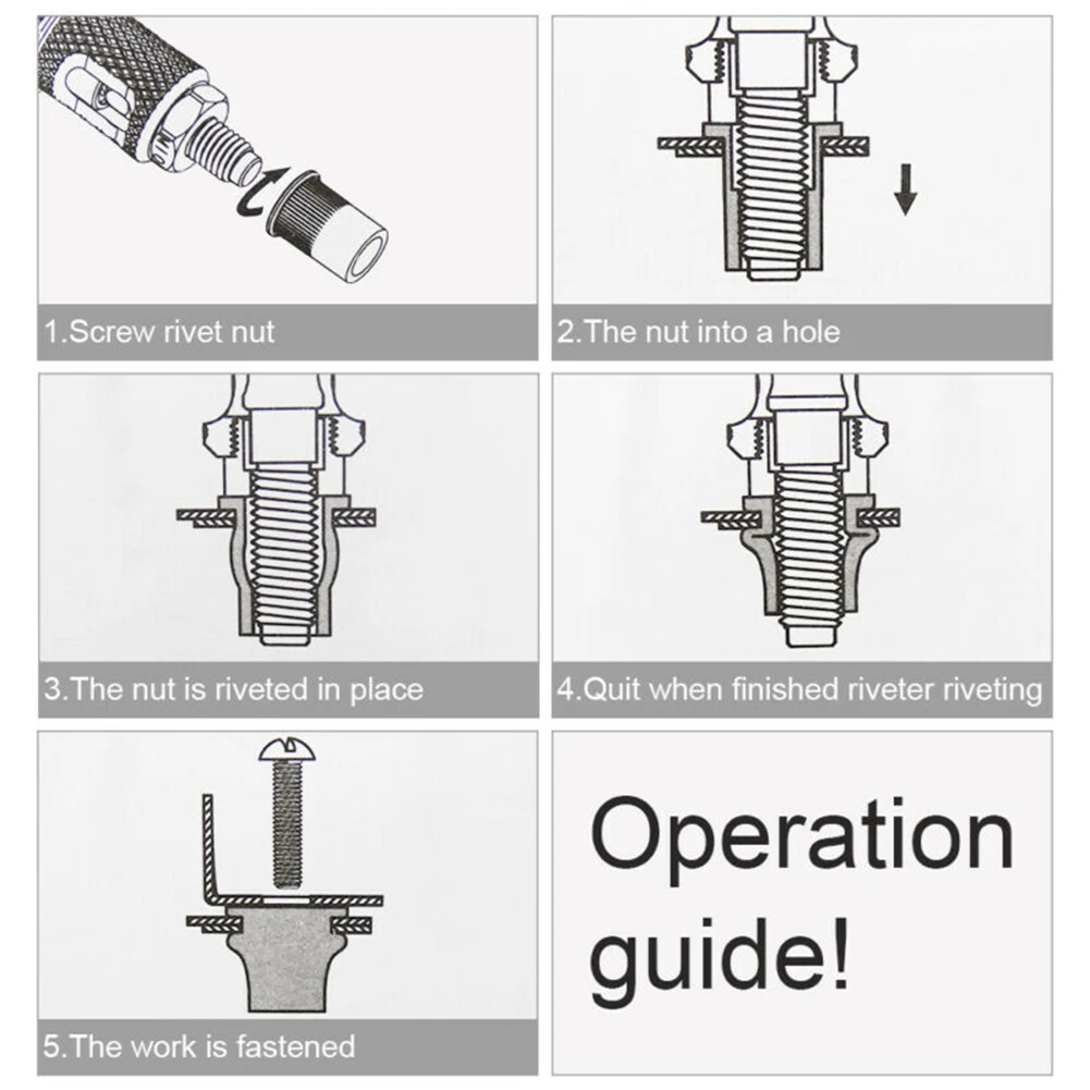 

108pcs RIVET NUT TOOL Hand Blind Riveter Gun Tool Rivet Nuts Riveting Tools 7pcs Mandrel M3 M4 M5 M6 M8 M10 M12 For Rivet Nut