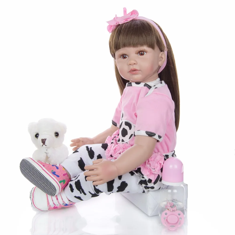 Reborn Baby Doll 60 см игрушка большого размера Реалистичная виниловая принцесса ребенок