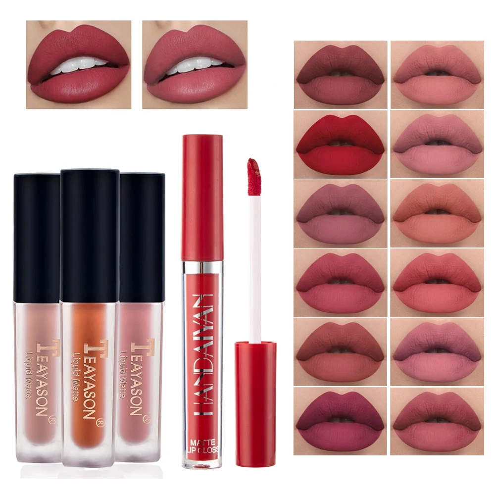 1Pcs Waterproof Lipstick Makeup Long Lasting Velve Red Sexy Gloss Lip Stick Cosmetic Women Makeup Lipstick Easy To Wear