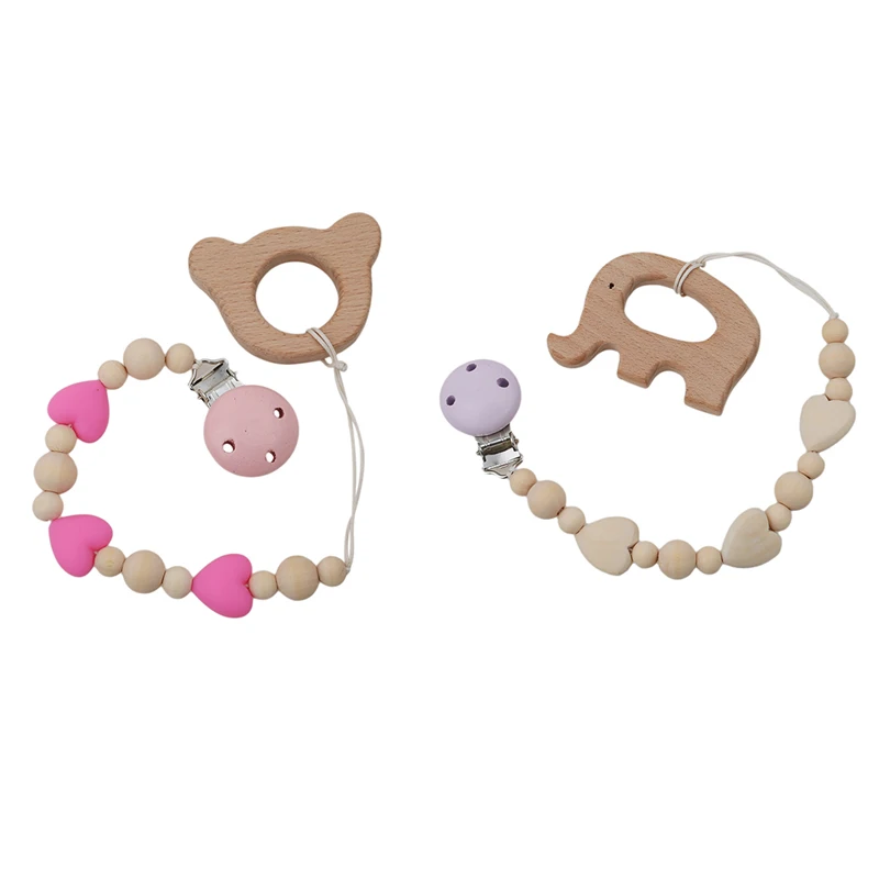 

Прорезыватель пустышки ниппель для клипа цепь Новый горячий ребенок соски цепь Силиконовые Бусины младенческой древесины пустышки зажимы ...