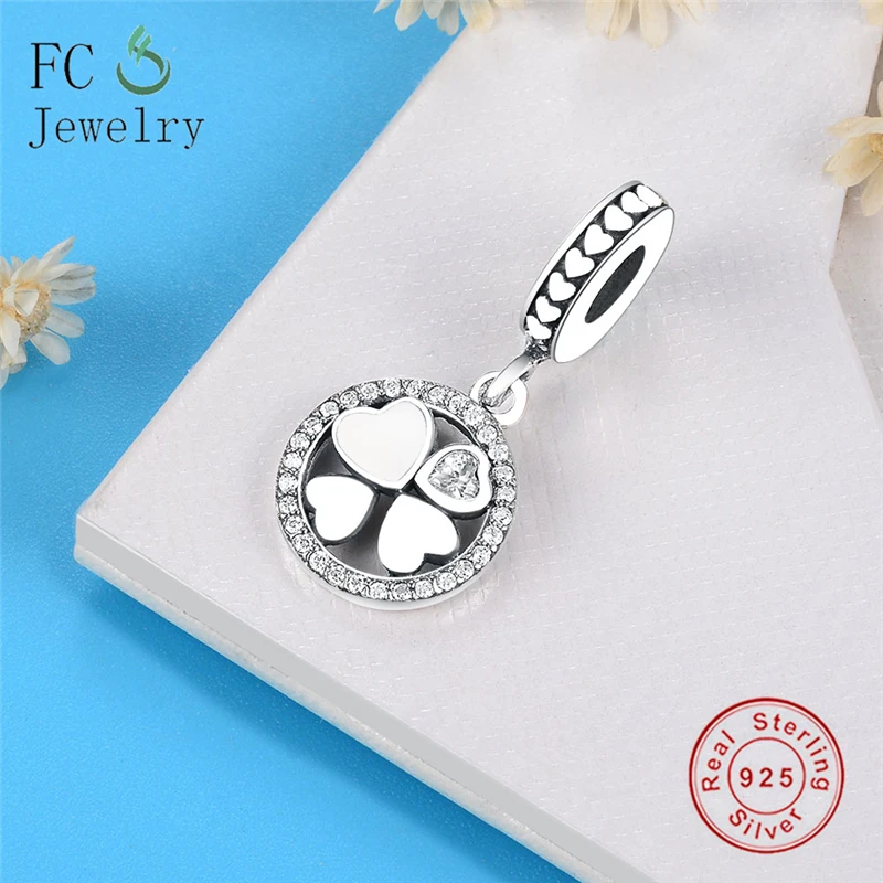 Четыре Подвеска Клевер подвесное очарование подходит оригинальный браслет