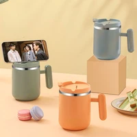 creative stainless steel heat preservation mark tea cup anti spill sealing simple office coffee breakfast cup portable cup