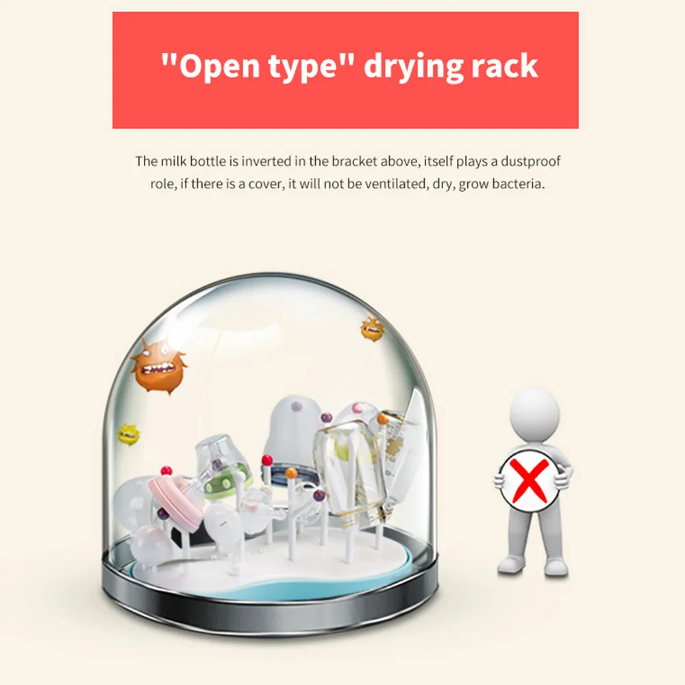 

Baby Bottle Drying Rack Baby Bottle Cleaning Dryer Drainer Storage Rack Tree Shape Rack Holder Removable Infant Bottle Cup Dryer