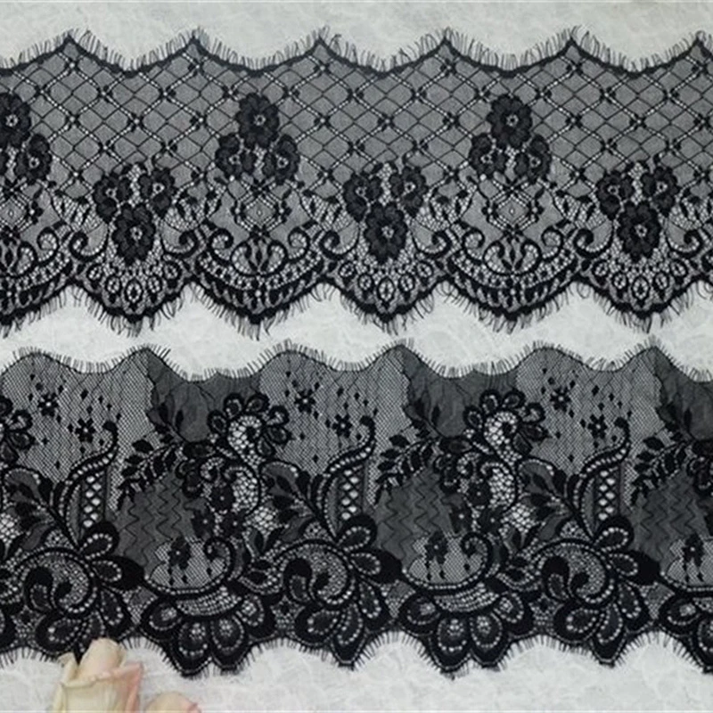 

Кружевная тесьма в виде ресниц Шантильи, Ширина 17 см, ткань с вышивкой, аксессуары для шитья «сделай сам» VHR141595