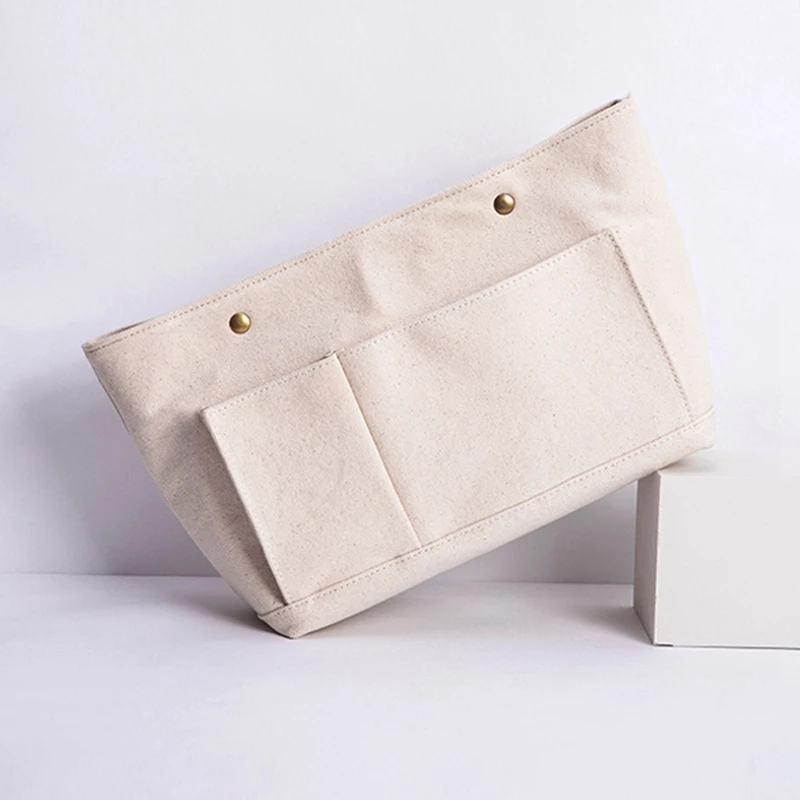 

ASDS-Multifunctional Finishing Bag Women's Portable Cosmetic Bag Canvas Bag Middle Bag Liner Bag