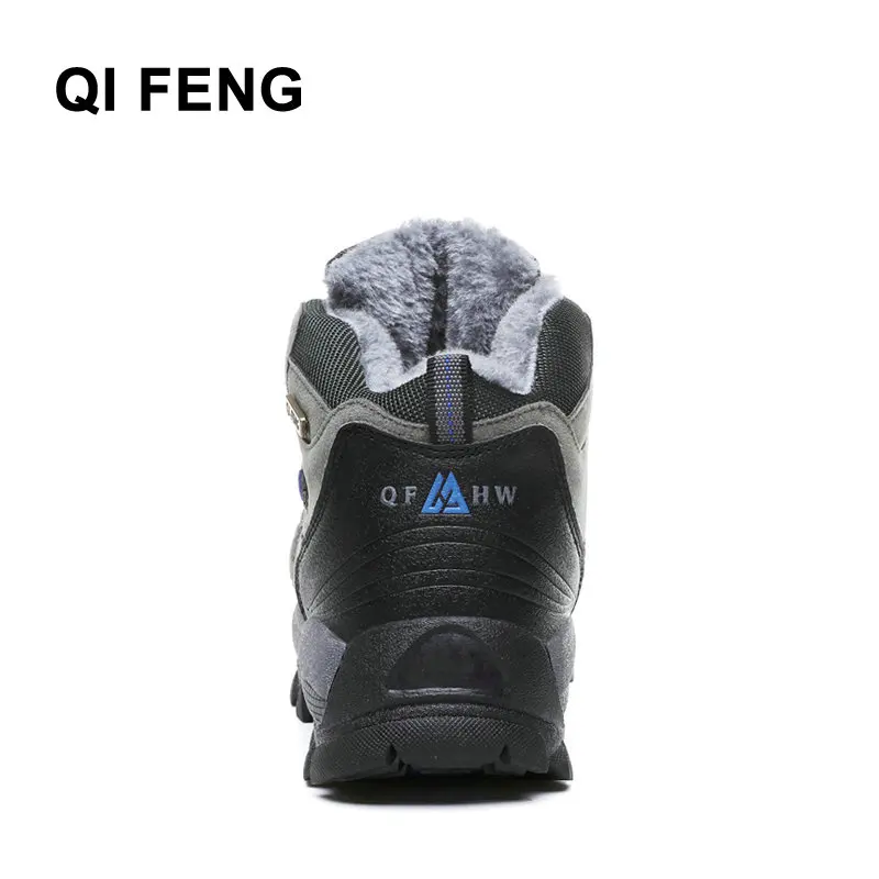 QIFENG походная обувь Сезон осень зима Зимние ботинки Уличная с мехом Обувь для