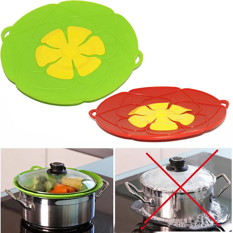 Силиконовые цветок разлива Кухня Универсальный посуда кастрюля Инструменты