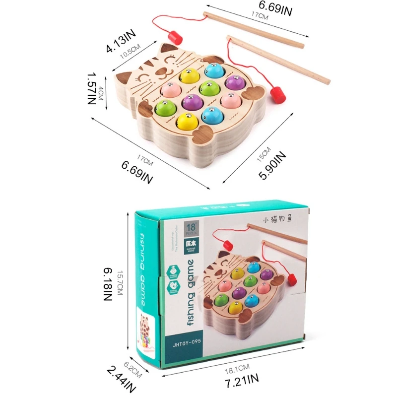 

Kids Brain Game Cute Fish Toy Multifunctional Accessories Educational Play Preschool Table Toy Best Gift with Magnetic