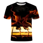 Летняя Модная рубашка с принтом пианино 3DT, рубашка, топ, веселая уличная Футболка Harajuku с коротким рукавом и круглым вырезом, музыкальная футболка S-6XL