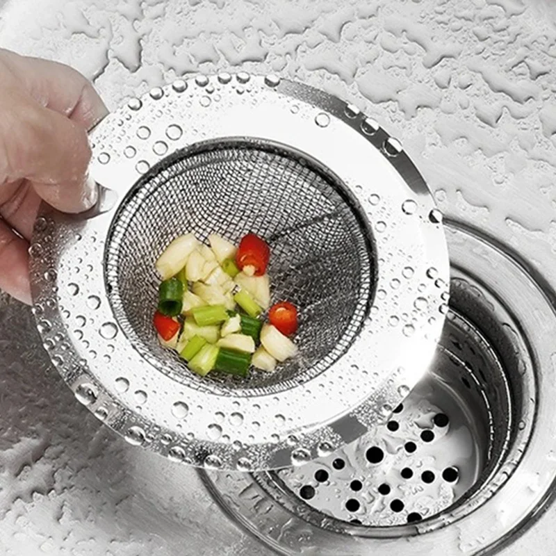 

Stainless Steel Sink Strainer Kitchen Sink Filter Waste Plug Bathroom Floor Anti-clogging Drain Cover Bathroom Drain Accessories
