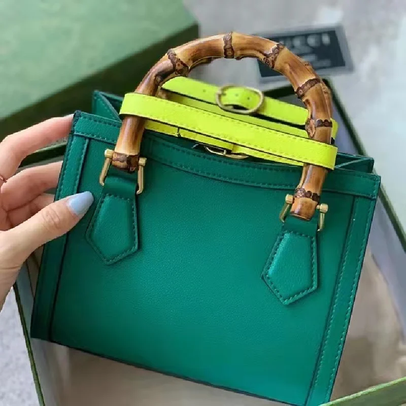 

Original luxury Diana bamboo bag women's Leather Classic large capacity Luxury Design Tote Bag elegant and noble handbag