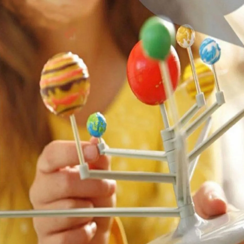 Новый DIY солнечной системы девять планет модель планетарий комплект наука