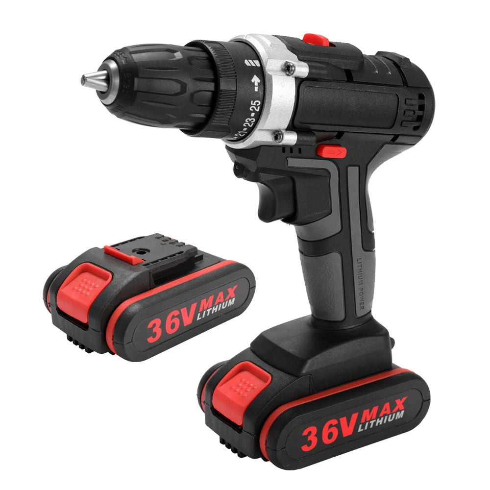 

Multifunctional 36V Electric Impact Cordless Drill Lithium Battery Wireless Rechargeable Hand Drills DIY Electric Power Tools