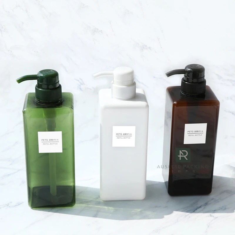 650ml Refillable Lotion Bottle Bathroom Kitchen Kit Shower Shampoo Pressure pump Liquid Bottles Travel use