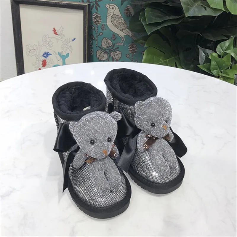 

Winter Children's Snow Boots Cartoon Warm Cotton Boots Baby Children Non-slip Soft Bottom Plush Ankle Botas