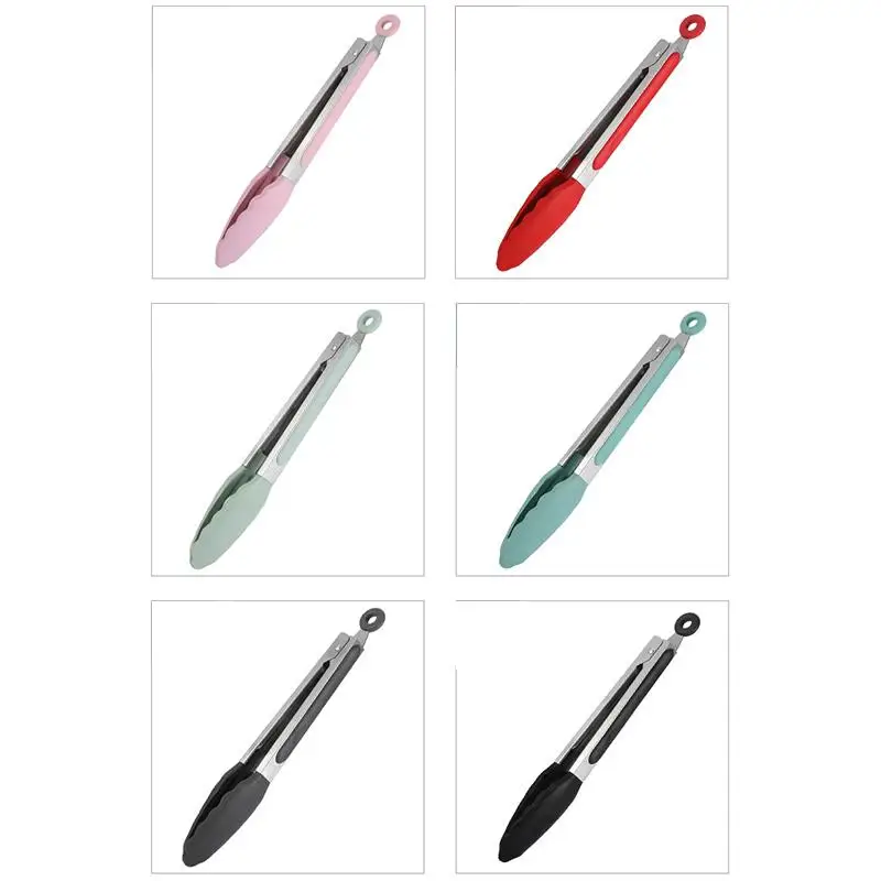 1PCS Food Grade Silicone Tong Creative Non-Slip Bread Serving Kitchen Tools BBQ Tool Accessories Baking | Дом и сад