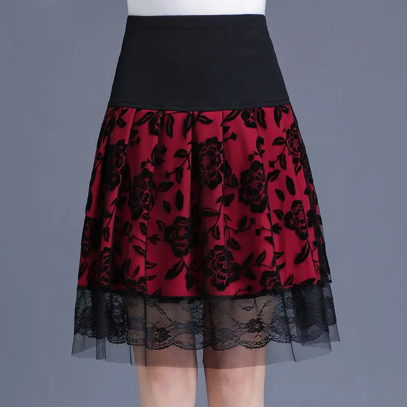 Сезон осень-зима Длинные юбки Детская анти-воздействия на резинке с завышенной