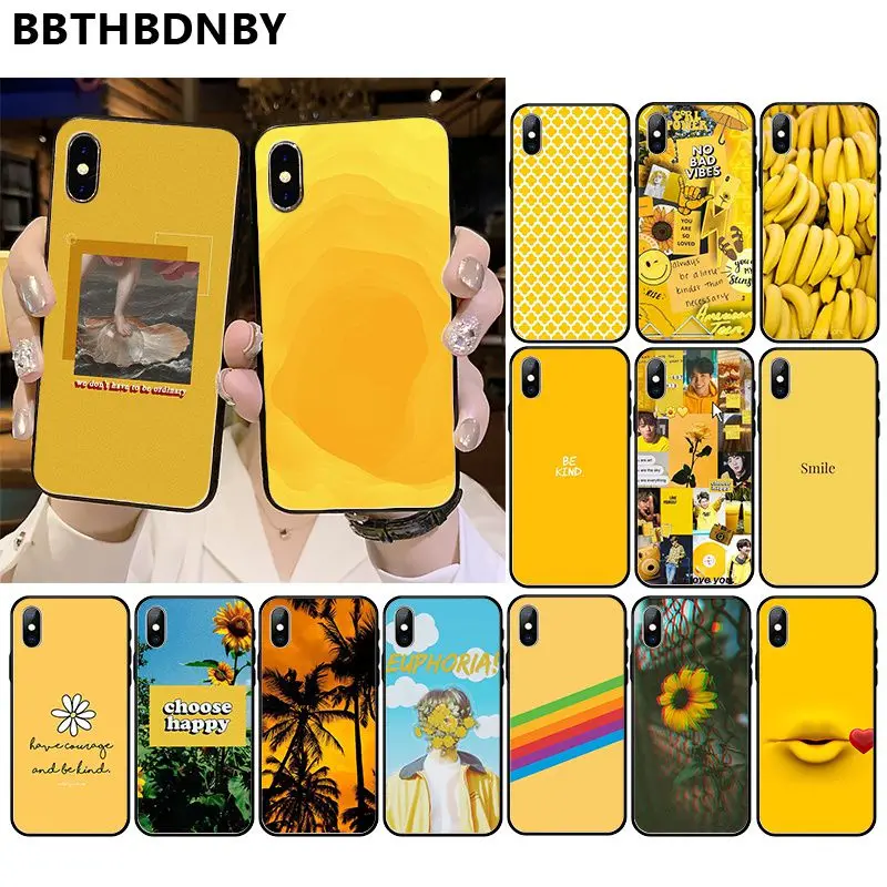 Чехол для телефона смешной желтый черный ТПУ мягкий чехол iPhone 11 pro XS MAX 8 7 6 6S Plus X 5 5S