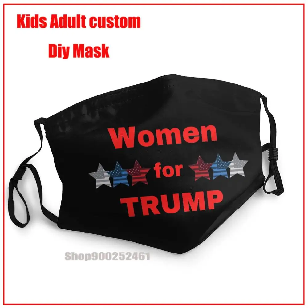 

Маска для лица «сделай сам» для женщин и Трампа 2020, модная моющаяся многоразовая маска для лица, маска для рта, многоразовая детская маска дл...