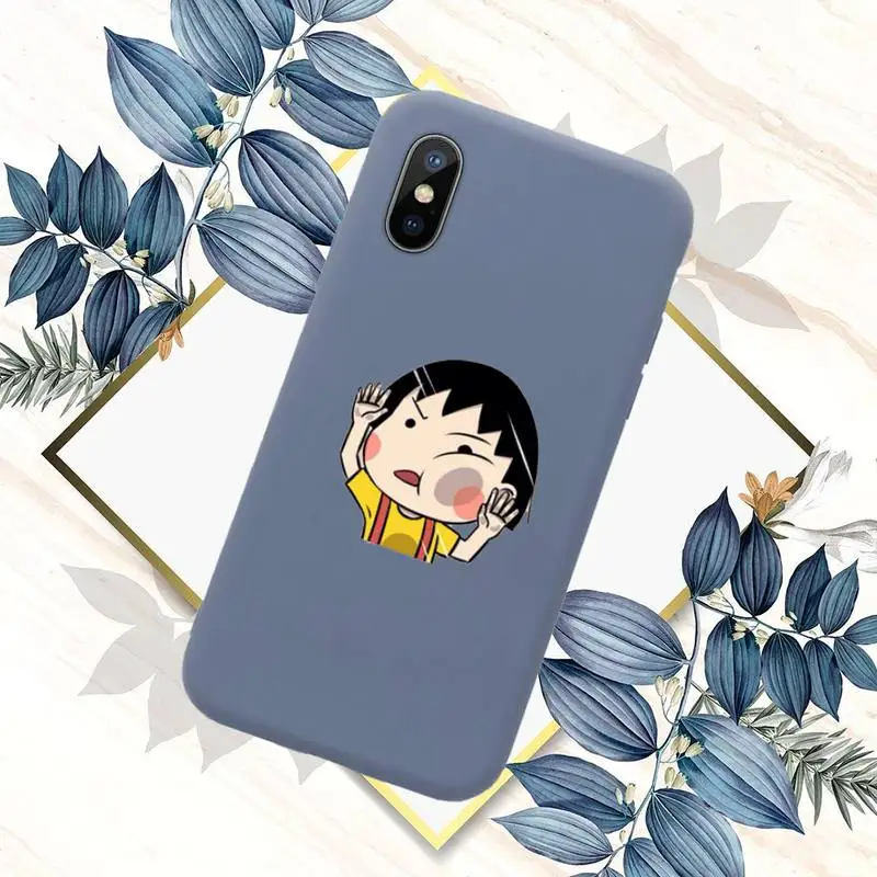 

Anime Chibi Maruko Phone Case Candy Color for iPhone 11 12 mini pro XS MAX 8 7 6 6S Plus X SE 2020 XR