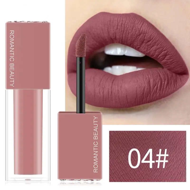 

Matte Lip Glaze Lip Gloss Long Lasting Lipstick Velvet Lip Glaze 6 Colors Easy To Wear Waterproof Lip Gloss TSLM1