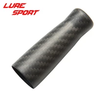 luresport 2pcs 3k woven carbon grip taper shape 76mm 53mm handle eva inside rod building component handle rod repair diy blank