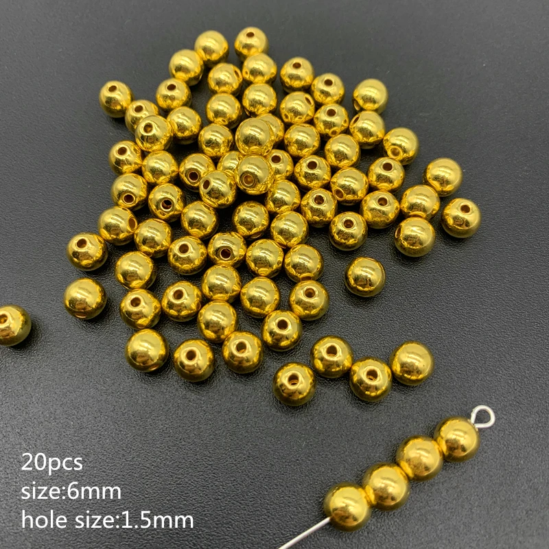 Многоразмерные золотые соединительные бусины из сплава фурнитура для