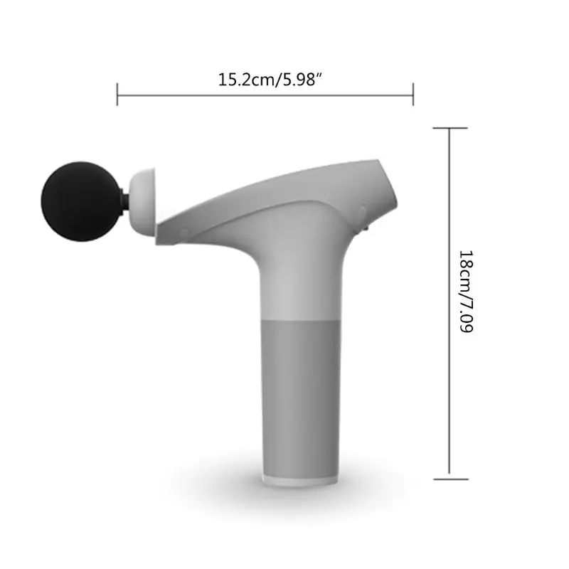 

Profession Deep Muscle Tissue Percussion Electric Body Massager USB Charging Sports Drill Massage Tool Mini Size with 3 Heads