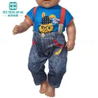 Кукольная одежда подходит для игрушек 17 дюймов 43 см, аксессуары для кукол новорожденных, набор мультяшных ремней