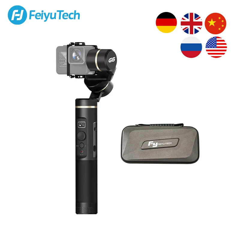 3 осевая Экшн камера FeiyuTech Feiyu G6 Ручной Стабилизатор OLED для Gopro Hero 8 7 6 5 Sony RX0 Yi cam